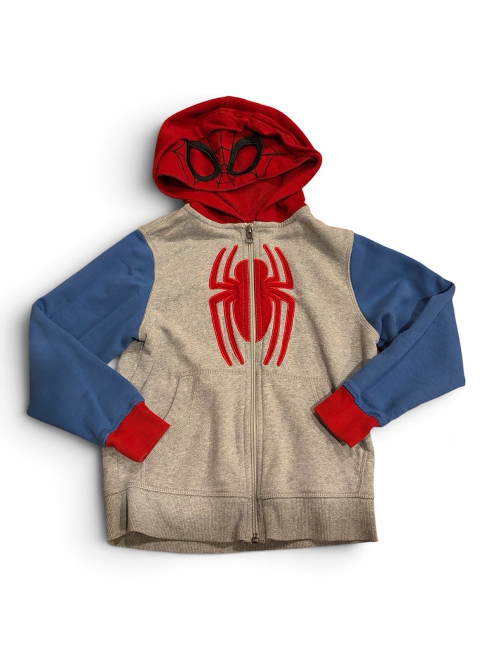 Hanna Andersson x Marvel Spider-Man full-zip hoodie, size 120 / US 6–7